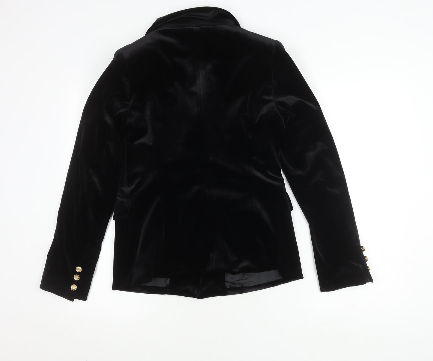 Attentif Women's Black Velvet Blazer Size 10 UK