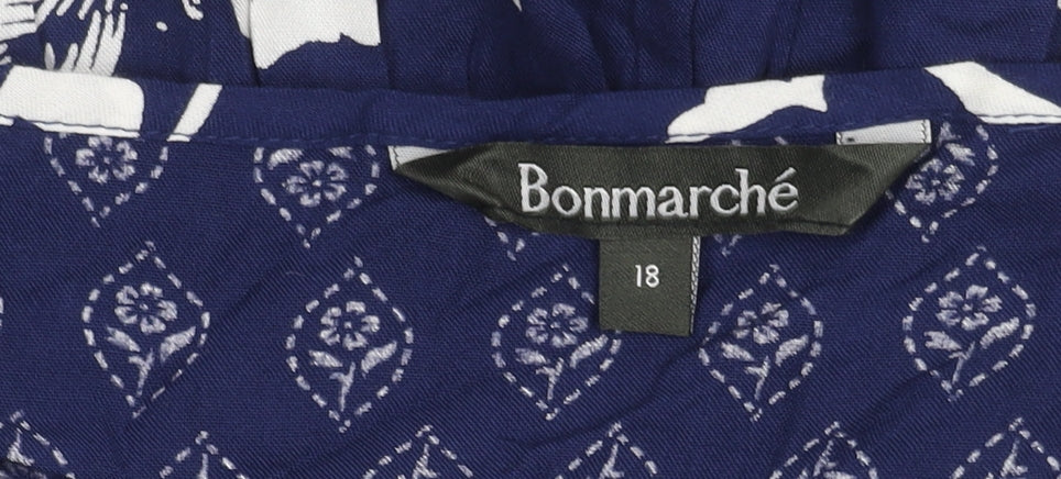 Bonmarché Women's Blue Floral Top Size 18