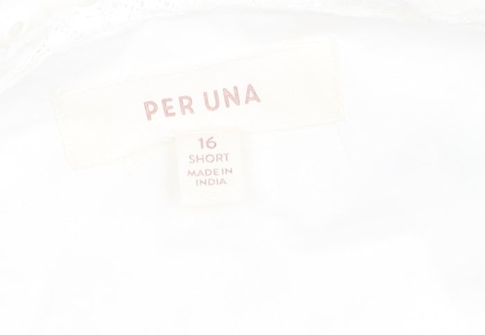 Marks and Spencer Women's White Short Dress Size 16