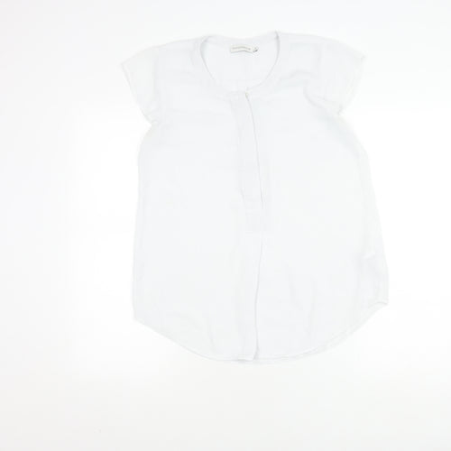 Paraphrase Women's White Cap Sleeve Top M