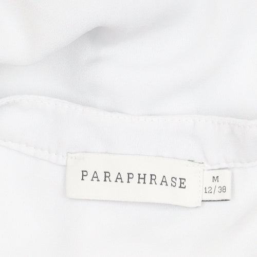 Paraphrase Women's White Cap Sleeve Top M