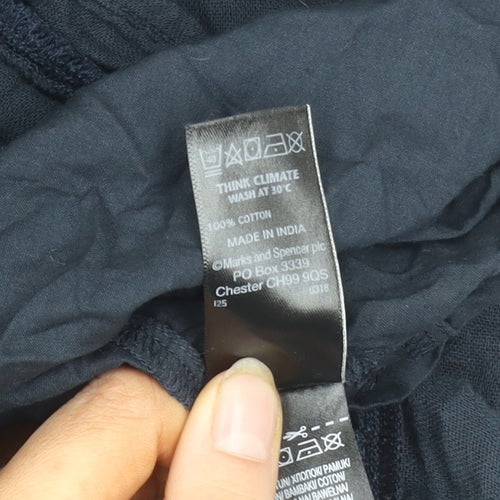 Marks and Spencer Women's Blue Cotton Dress Size 14