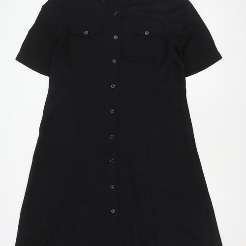Viyella Women's Black Shirt Dress Size 14