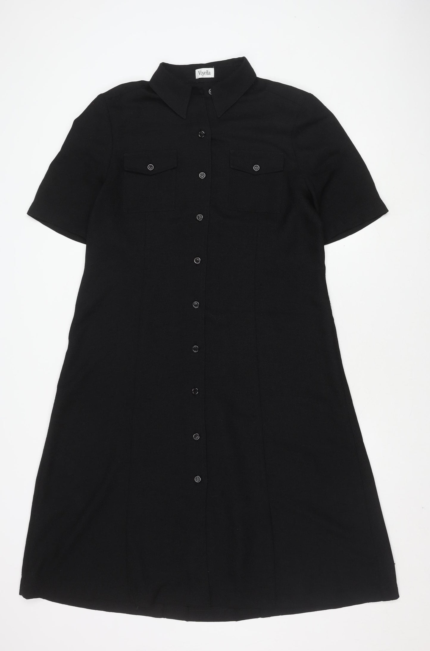Viyella Women's Black Shirt Dress Size 14