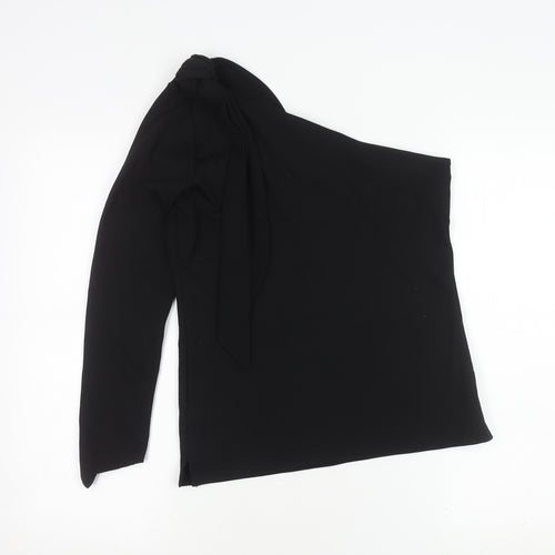 Marks and Spencer Women Black One Shoulder Top