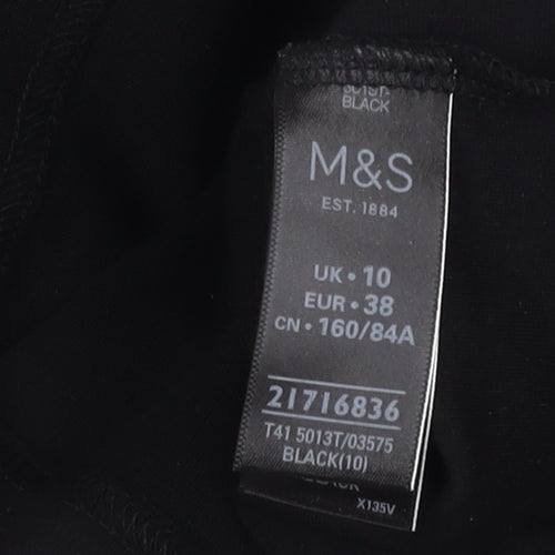 Marks and Spencer Women Black One Shoulder Top