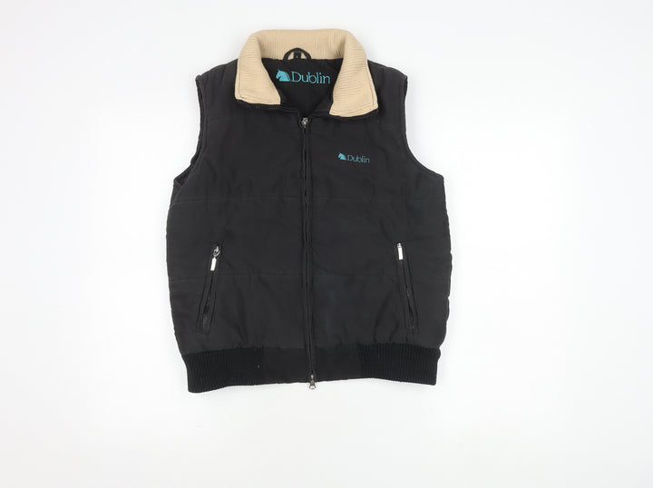 Dublin Unisex Black Waistcoat S with Zipped Pockets