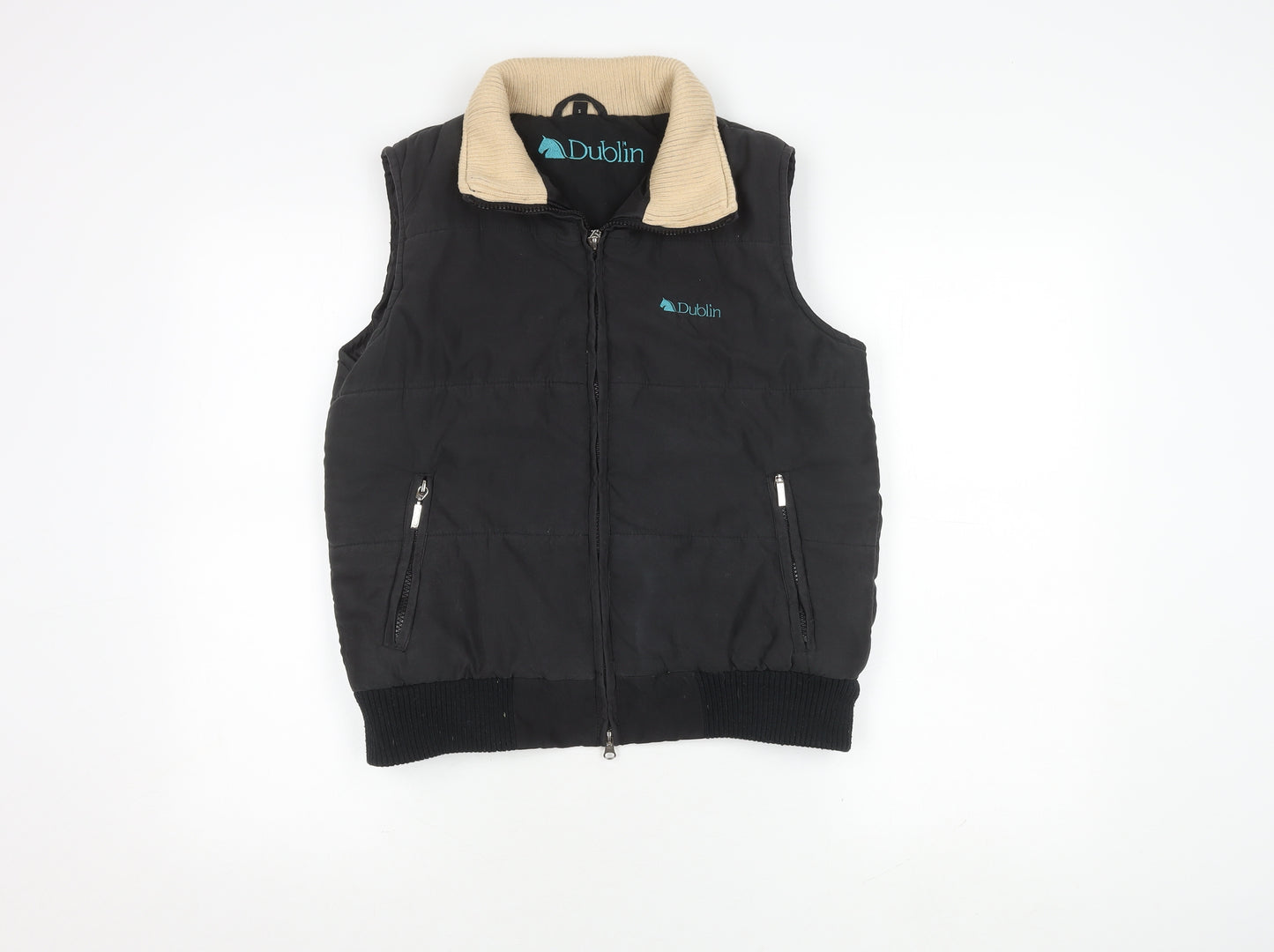 Dublin Unisex Black Waistcoat S with Zipped Pockets