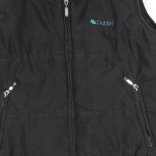 Dublin Unisex Black Waistcoat S with Zipped Pockets