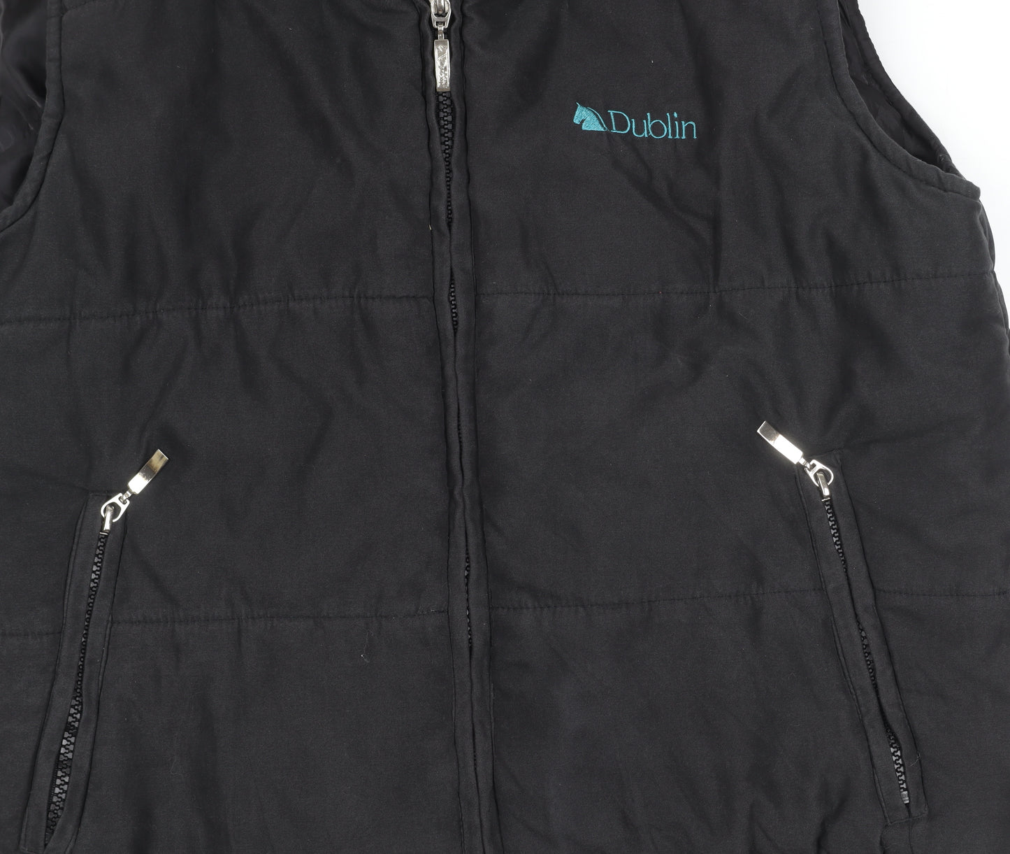 Dublin Unisex Black Waistcoat S with Zipped Pockets