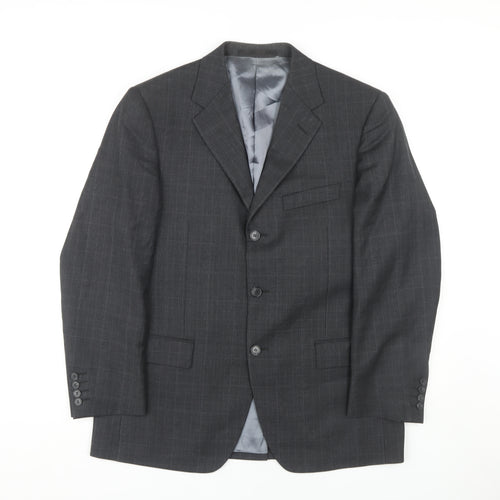Marks and Spencer Men's Grey Check Blazer 40S