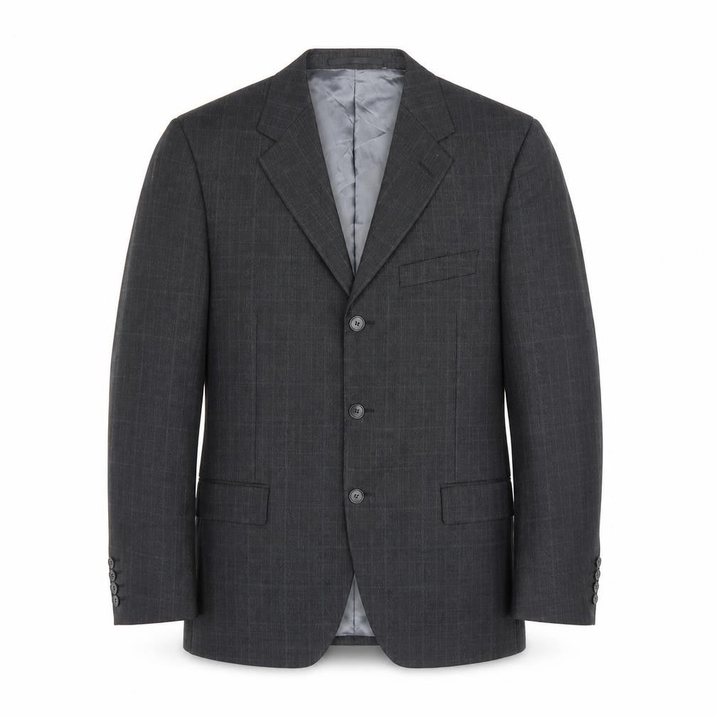 Front view of Marks & Spencer Men's Grey Check Blazer 40S