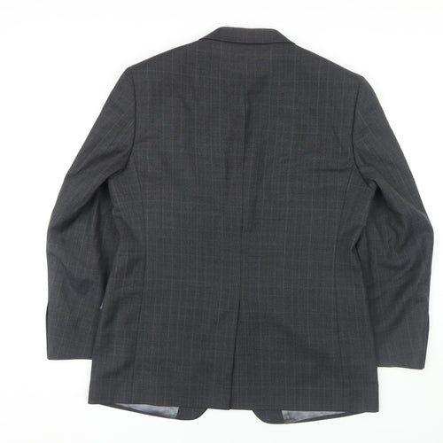 Marks and Spencer Men's Grey Check Blazer 40S
