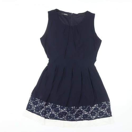 Quiz Women's Blue A-Line Sleeveless Dress Size 10