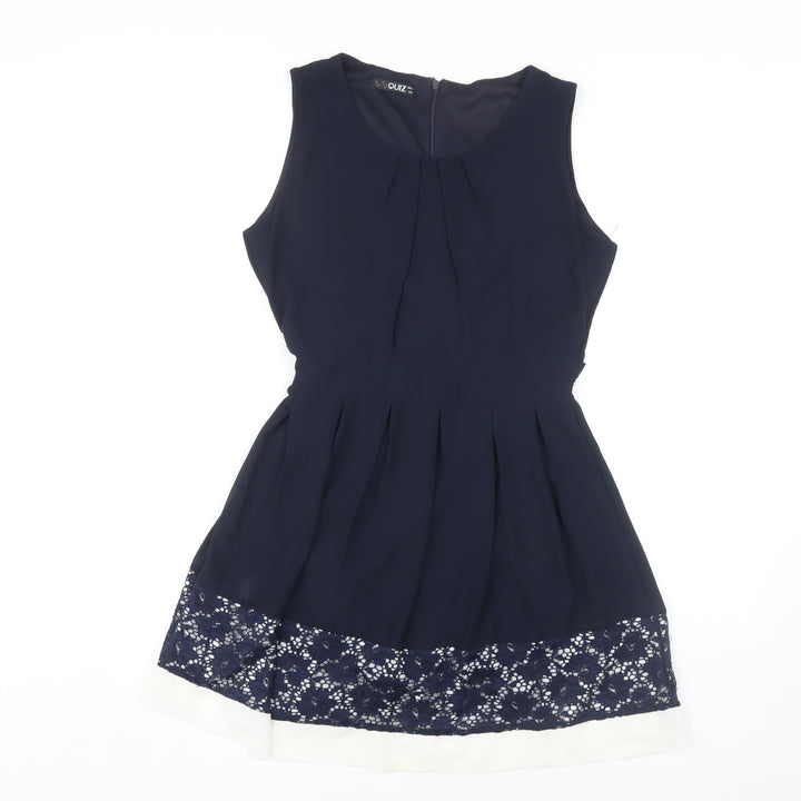 Quiz Women's Blue A-Line Sleeveless Dress Size 10