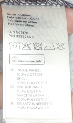 H&M Women's Multicoloured Cat Print Blouse Size 8