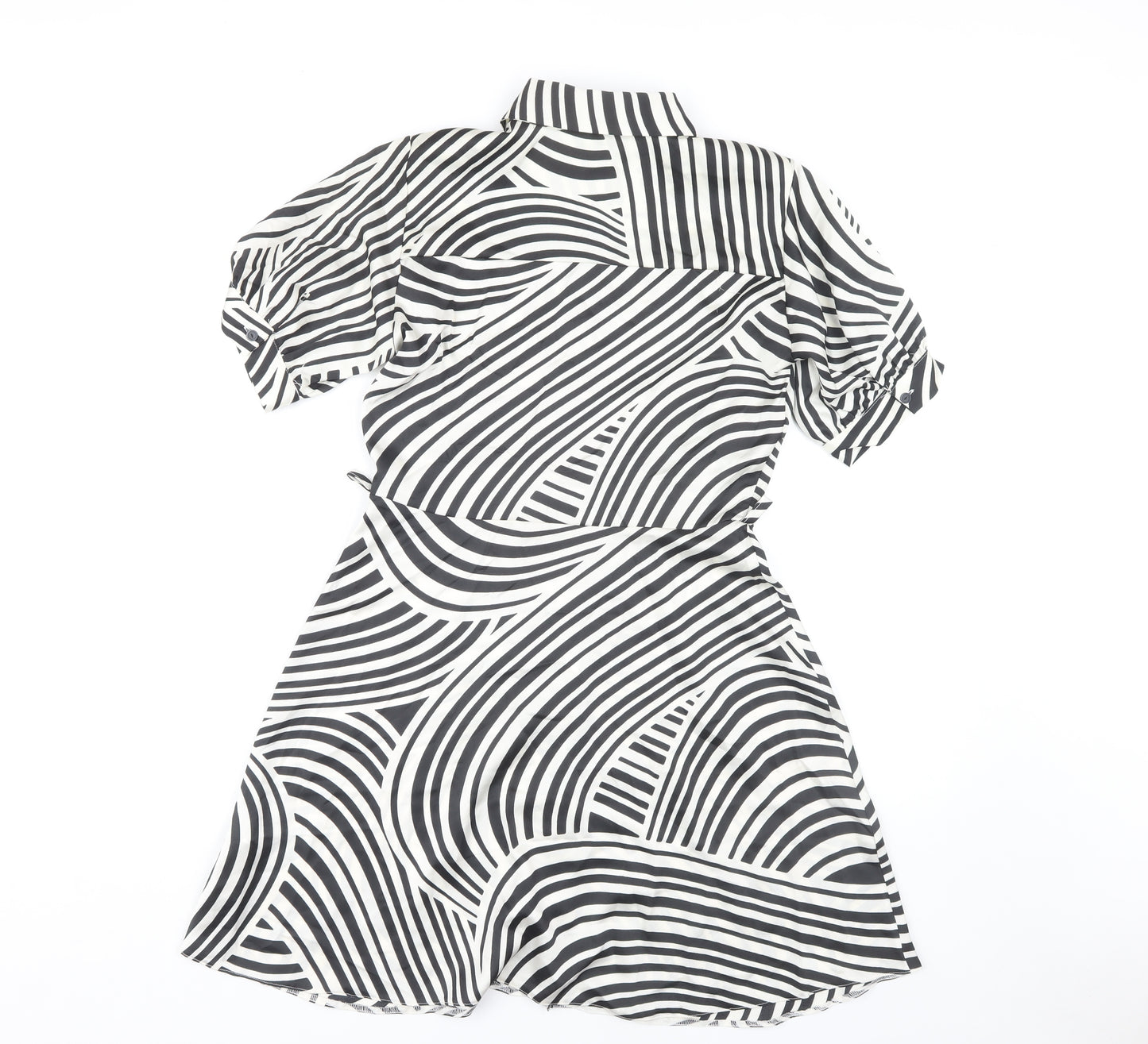 New Look Women's Striped Shirt Dress 6 Multicoloured