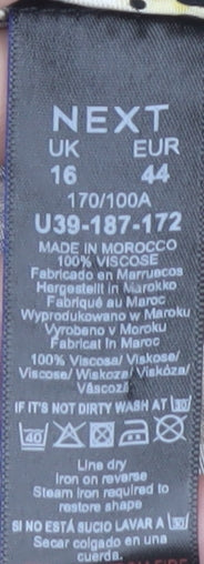 Next Women's Multicoloured Animal Print Blouse Size 16