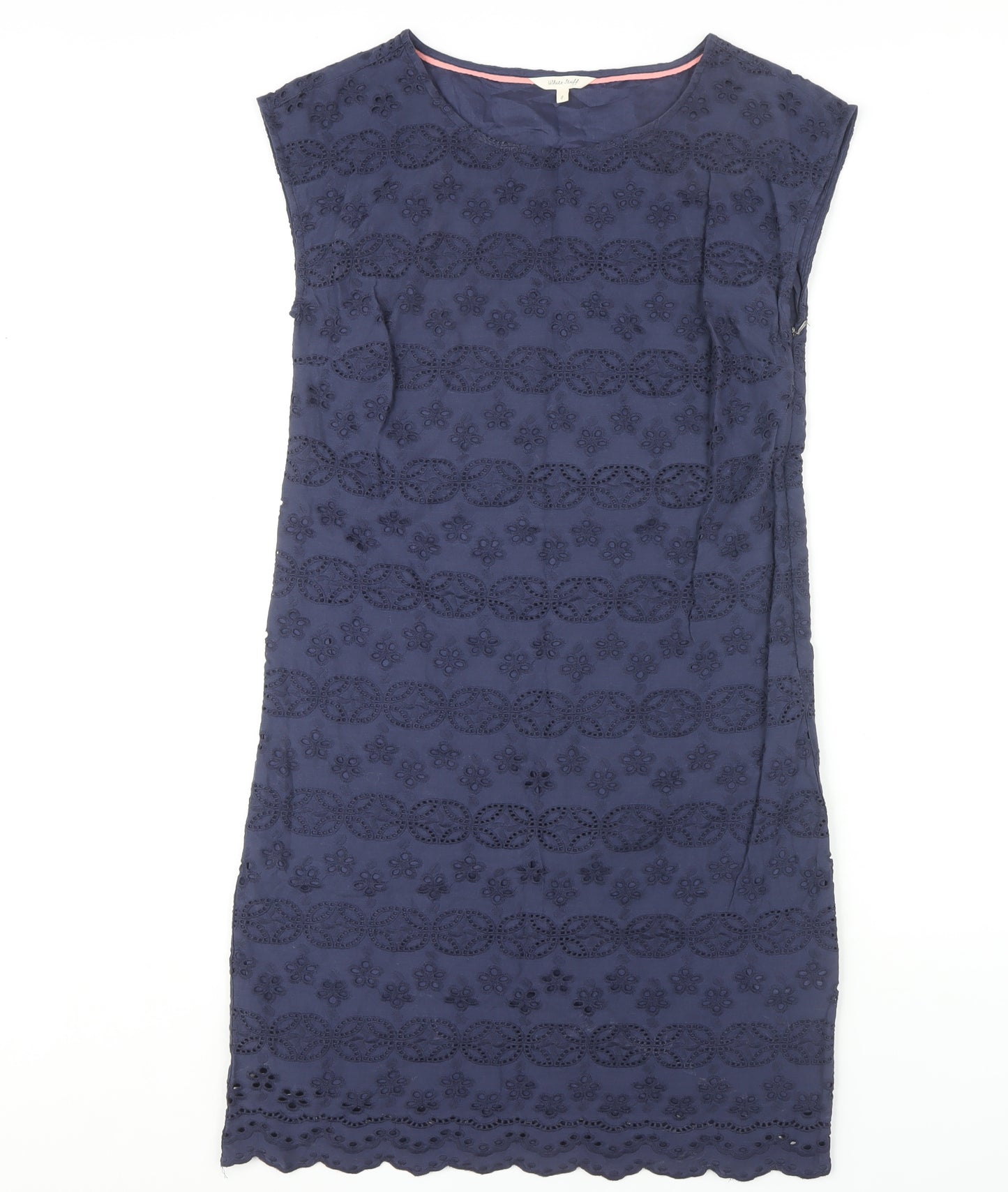 White Stuff Women's Blue Cotton Dress, Size 8