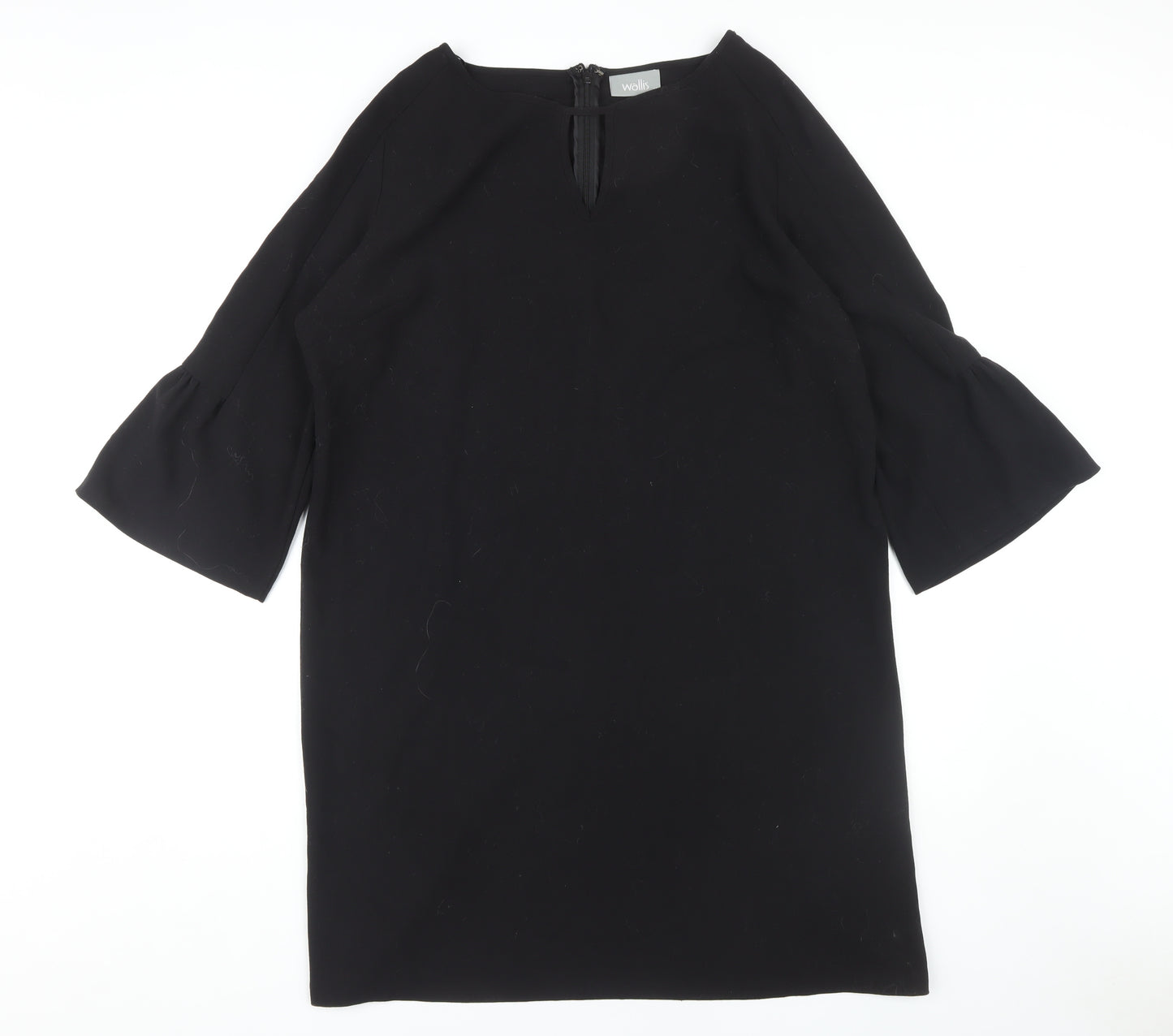 Wallis Women Black 3/4 Sleeve Dress Size 18
