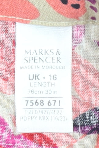 Marks and Spencer Women's Multicolour A-Line Skirt Size 16