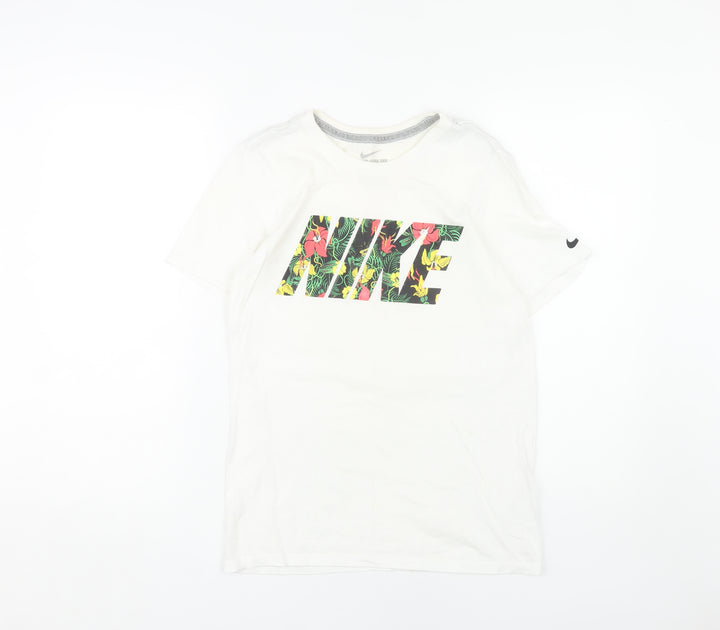 Nike Unisex White Athletic T-Shirt, Size S, Casual Sportswear