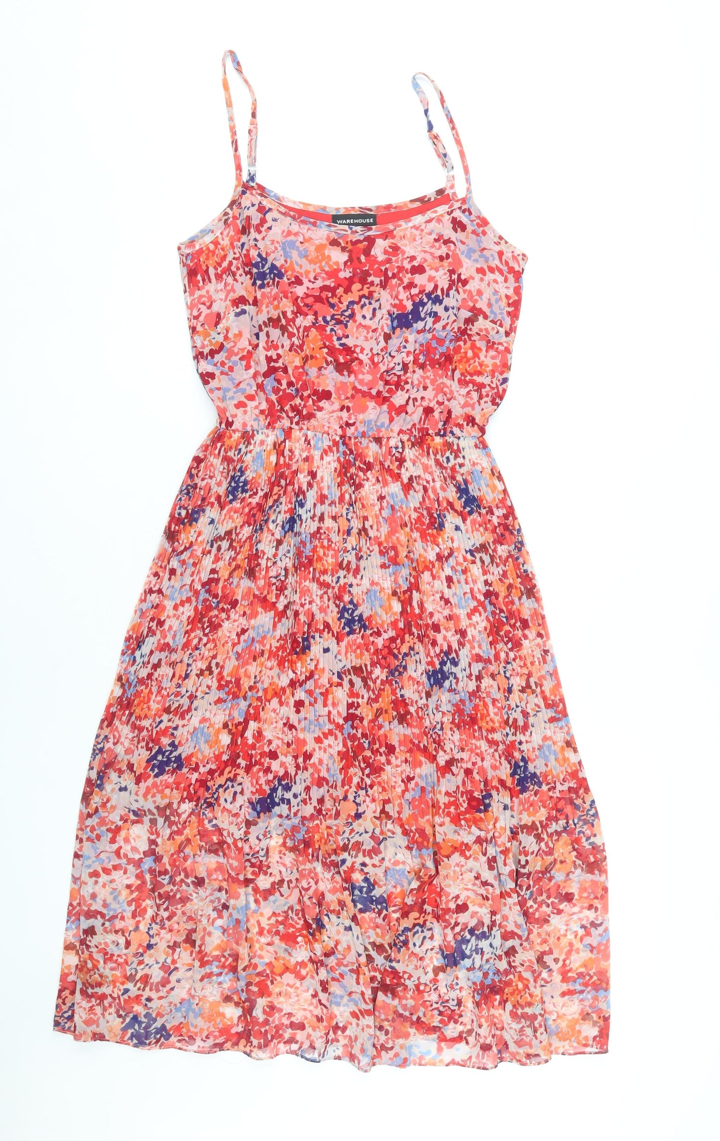 Warehouse Women's Multicoloured Midi Slip Dress Size 14