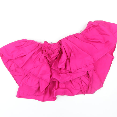 Zara Women's Pink Off Shoulder Flutter Top S