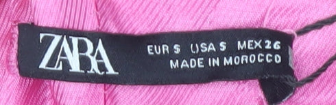 Zara Women's Pink Off Shoulder Flutter Top S