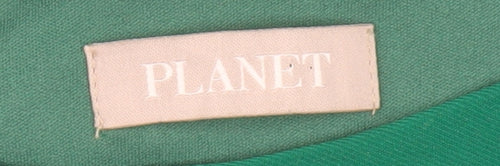 Planet Women's Green Sheath Dress, Size 16, Ruffled Accent