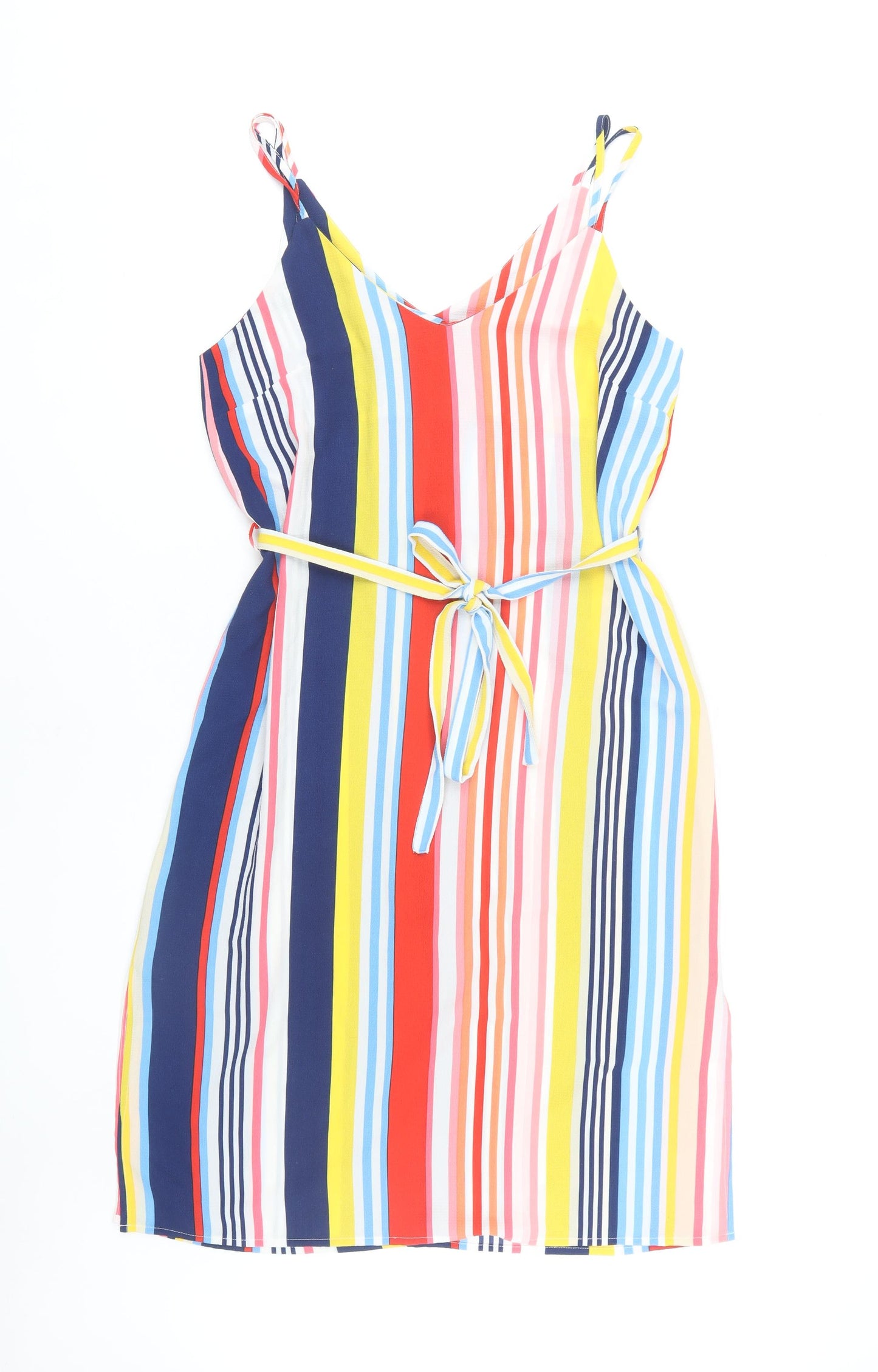New Look Women's Multicoloured Striped Slip Dress 10