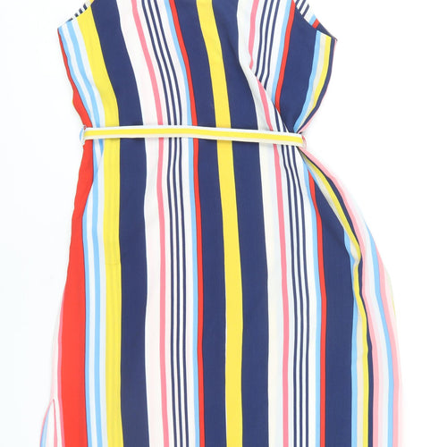 New Look Women's Multicoloured Striped Slip Dress 10