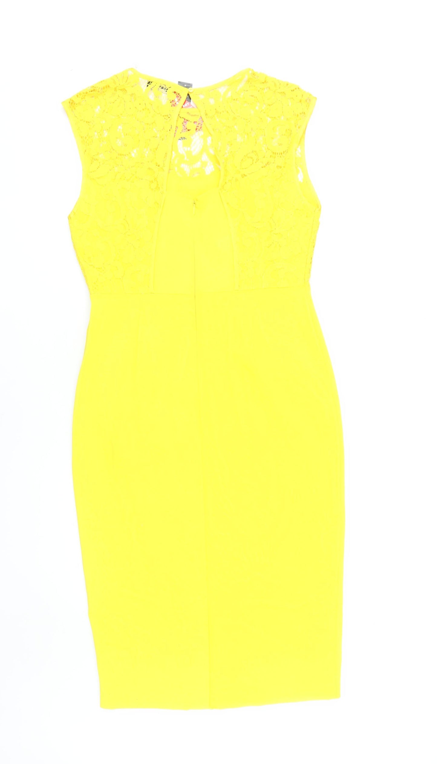 Myleene Klass Yellow Sleeveless Dress, Women, Size 12