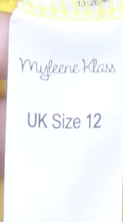 Myleene Klass Yellow Sleeveless Dress, Women, Size 12