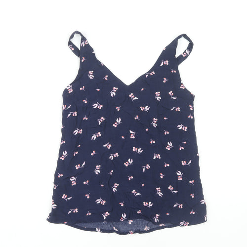 Joules Women's Blue Floral Camisole Tank Top Size 8
