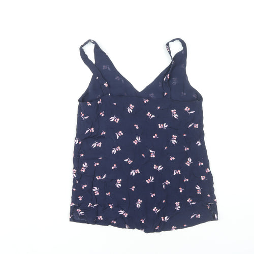 Joules Women's Blue Floral Camisole Tank Top Size 8