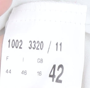 Vera Mont Women Ivory Floral Blouse Size 14