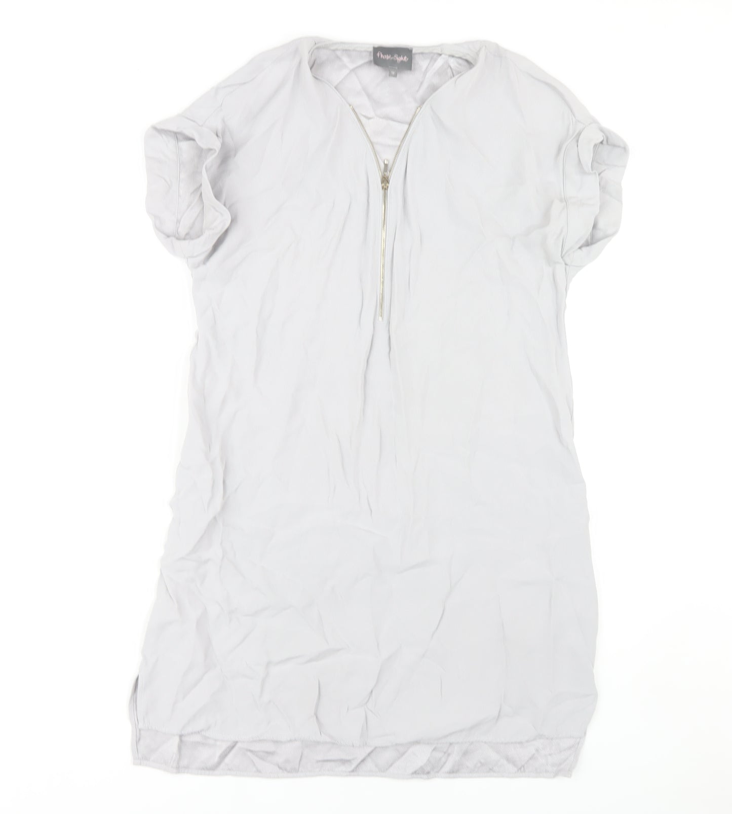 Phase Eight Women's Grey Dress Size 12 Short Sleeve
