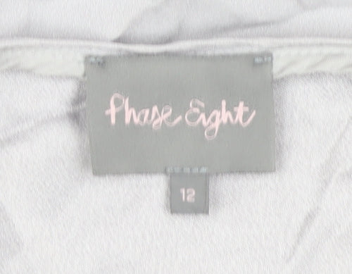 Phase Eight Women's Grey Dress Size 12 Short Sleeve