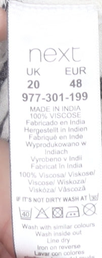 Next Women's Multicoloured Zebra Print Button-Up 3/4 Sleeve Blouse