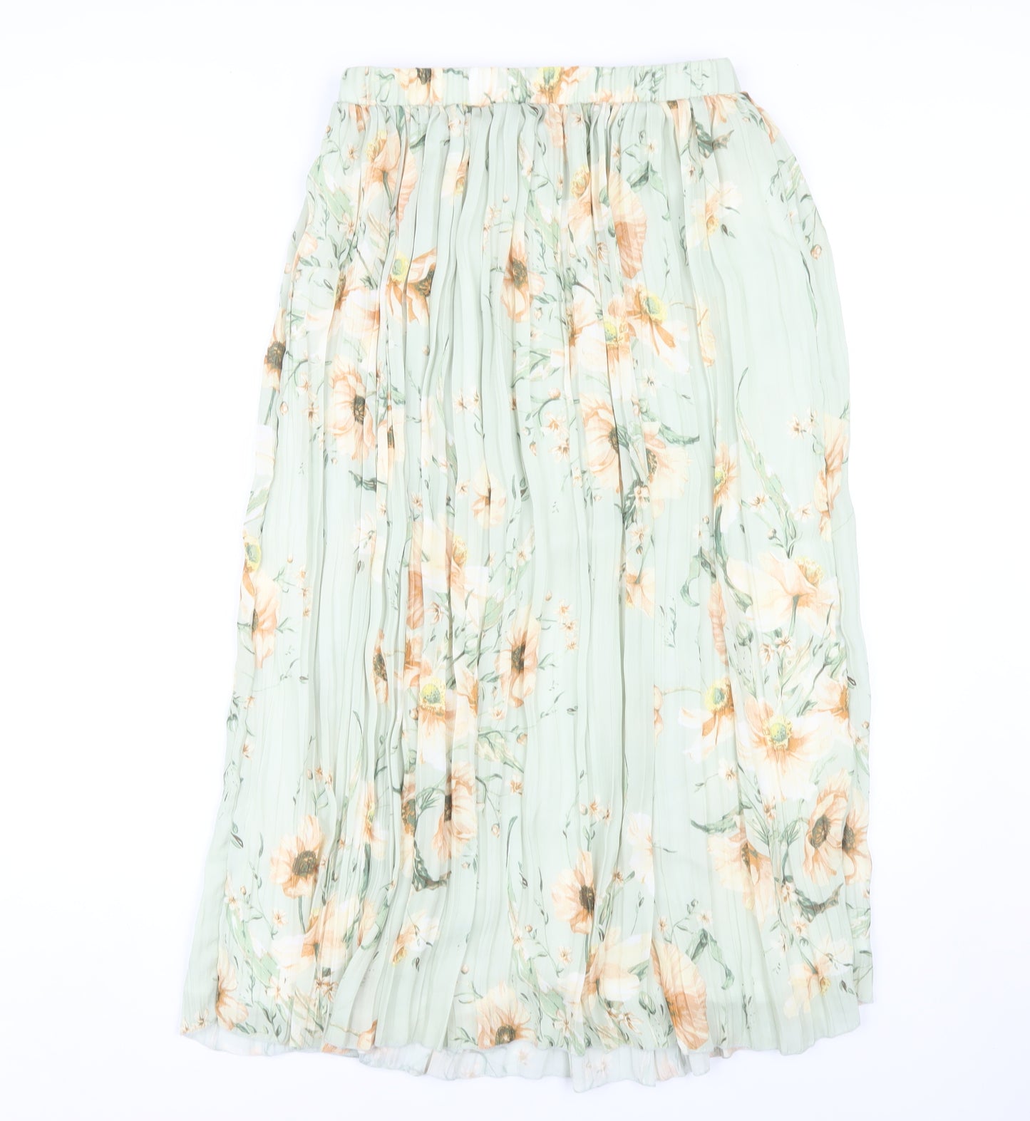 H&M Women's Floral Pleated Midi Skirt, Size S
