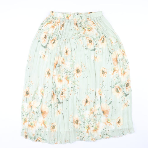 H&M Women's Floral Pleated Midi Skirt, Size S