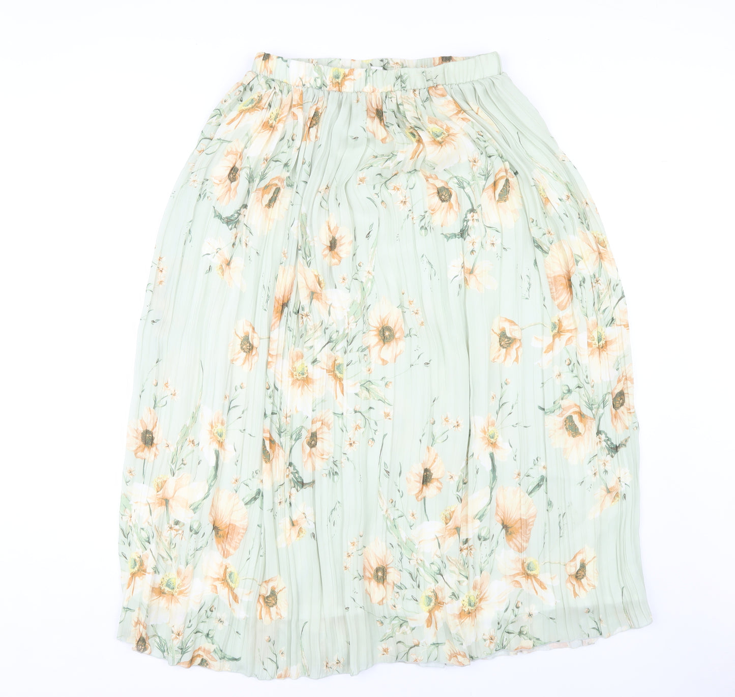 H&M Women's Floral Pleated Midi Skirt, Size S