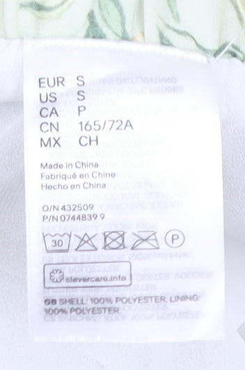 H&M Women's Floral Pleated Midi Skirt, Size S