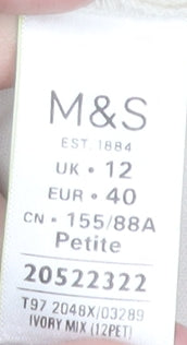 Marks and Spencer Women’s Ivory Floral Dress Size 12