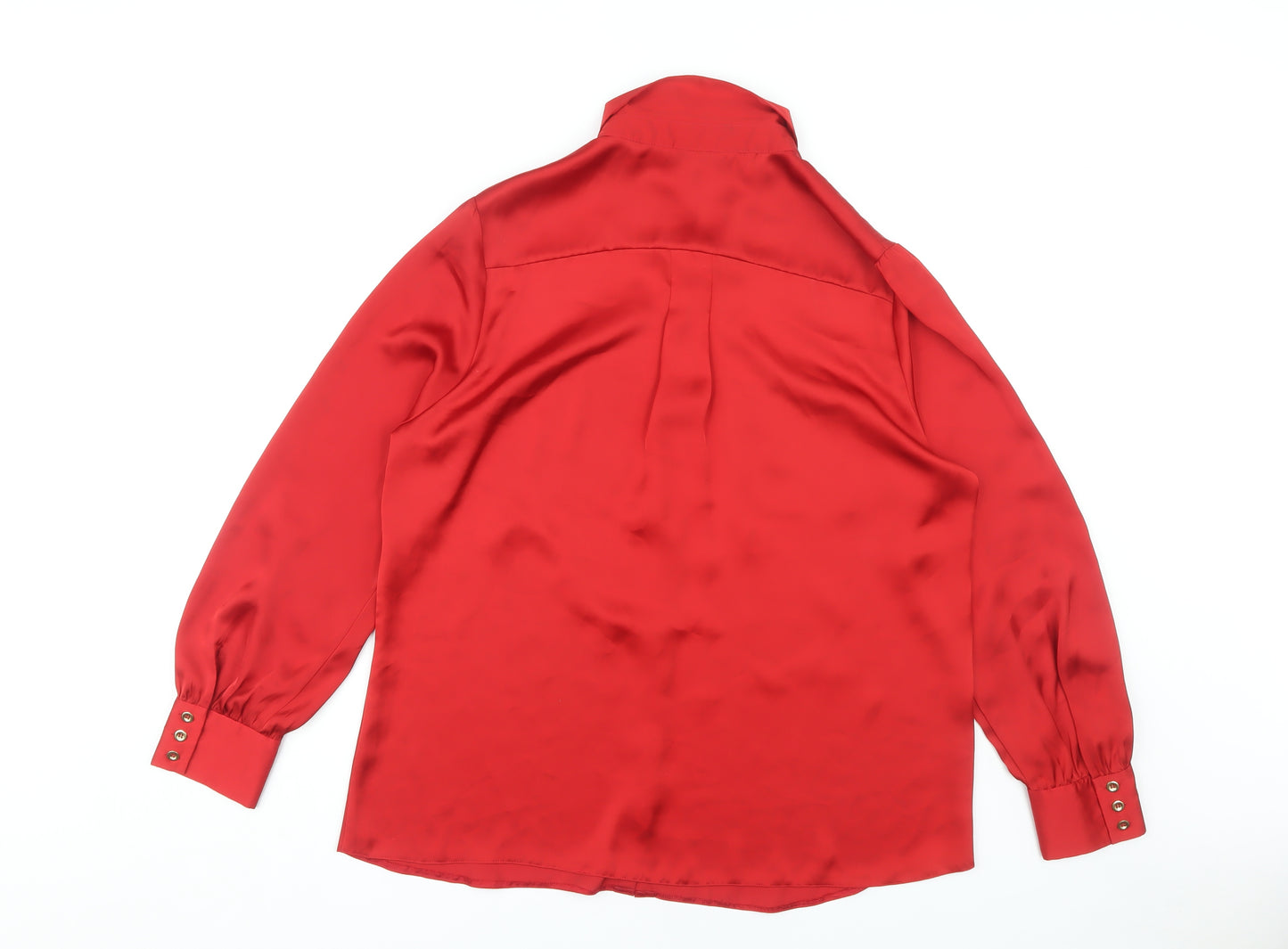 Debenhams Women's Red Blouse Size 16, Button Accents