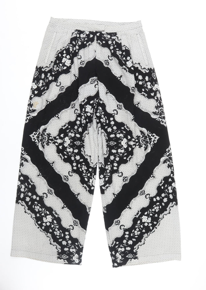 ASOS Women’s Black Geometric Trousers, Size 12, Polyester