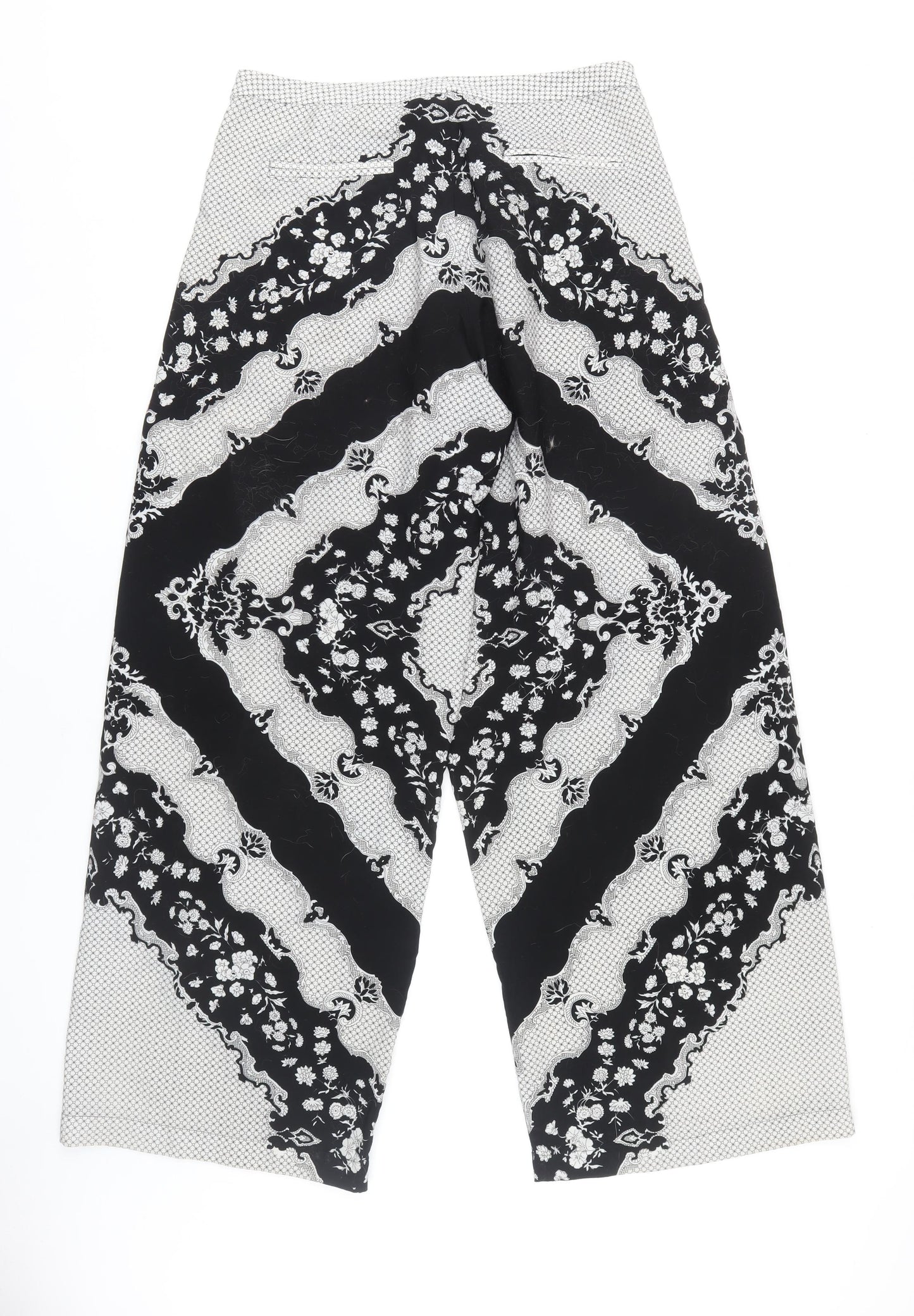 ASOS Women’s Black Geometric Trousers, Size 12, Polyester