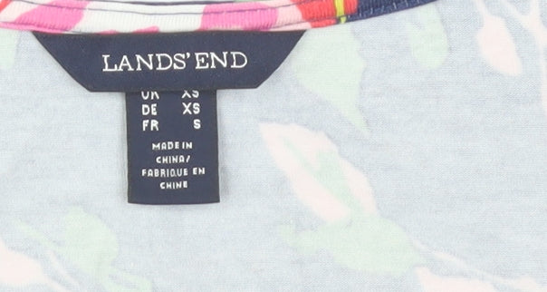 Lands' End Women's Multicoloured Floral XS Dress