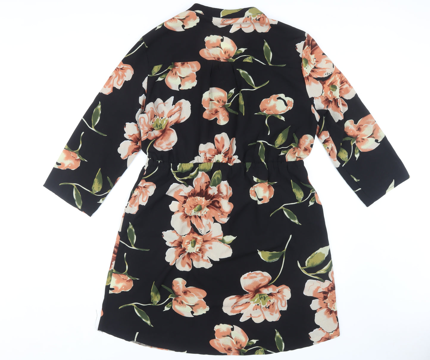 Izabel London Floral Knee-Length Dress, Size 16, Multicoloured
